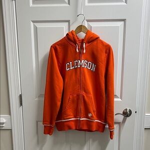 Nike men’s Orange Clemson Hoodie zipper front size XXL